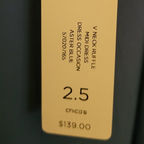 CHICO's Aster Blue Drape Size 2.5 - Picture 6 of 7